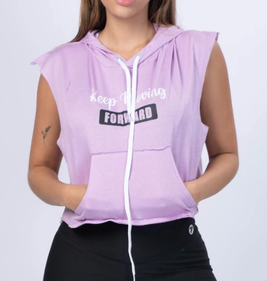 Blusa hoddie deportiva para dama.